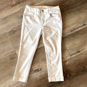 American eagle white crop jeans